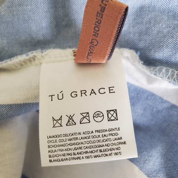 NWOT Tú Grace Striped Button Down Shirt - Picture 13 of 13